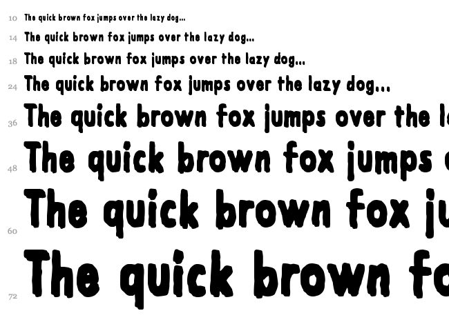 Lazarus Oz font waterfall